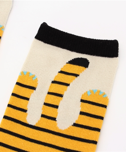 カヤ（カヤ）の「【カヤ】寅（とら）足袋型くつ下25～28cm（ソックス/靴下・メンズ・イエロー・FREE）」の2枚目の写真