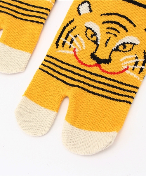 カヤ（カヤ）の「【カヤ】寅（とら）足袋型くつ下25～28cm（ソックス/靴下・メンズ・イエロー・FREE）」の3枚目の写真