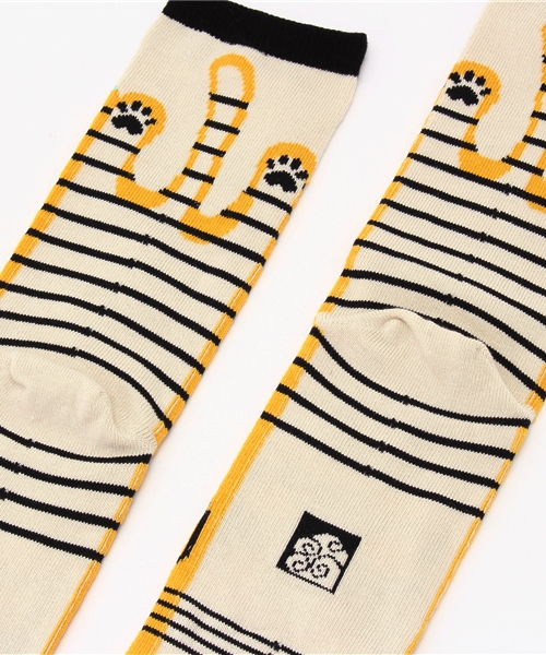 カヤ（カヤ）の「【カヤ】寅（とら）足袋型くつ下25～28cm（ソックス/靴下・メンズ・イエロー・FREE）」の4枚目の写真