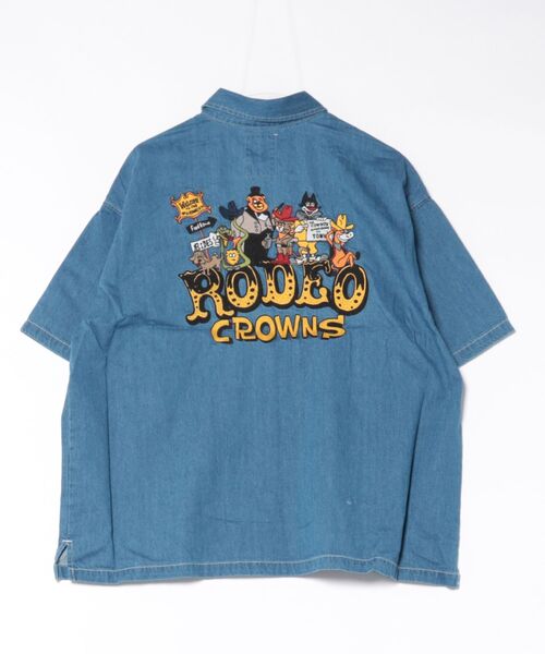 RODEO CROWNS WIDE BOWL(ロデオクラウンズワイドボウル)の「(ryu ambe)Yee Haw シャツ(シャツ/ブラウス・レディース・ブルー/アイボリー・FREE)」の7枚目の写真