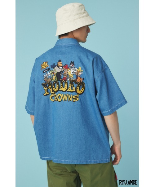 RODEO CROWNS WIDE BOWL(ロデオクラウンズワイドボウル)の「(ryu ambe)Yee Haw シャツ(シャツ/ブラウス・レディース・ブルー/アイボリー・FREE)」の10枚目の写真