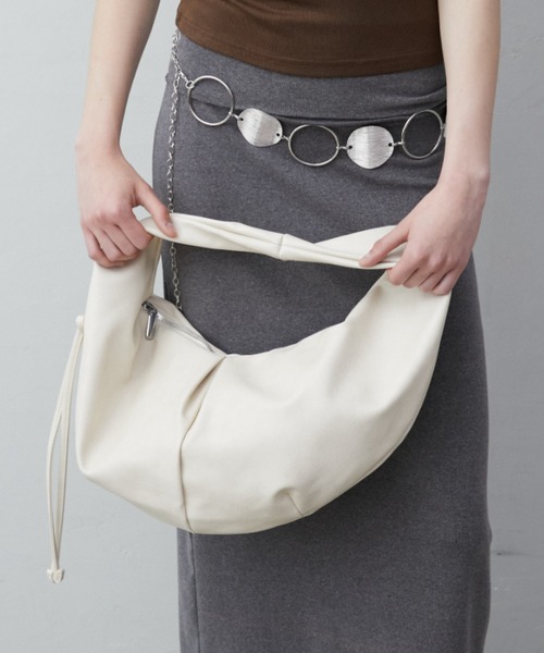 Rohwel（ローウェル）の「Moon Curve Shoulder Bag / ムーンカーブショルダーバッグ（ショルダーバッグ・レディース・ホワイト/ピンク/ブラック・FREE）」の12枚目の写真