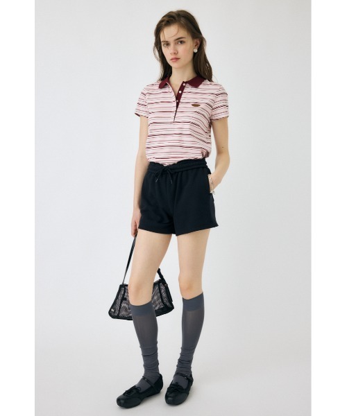 MOUSSY(マウジー)の「【EC・一部店舗限定】SWEAT TRACK ショーツ(スウェットパンツ・レディース・ブラック/杢グレー・FREE)」の4枚目の写真