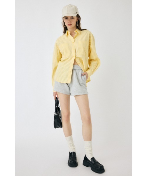 MOUSSY(マウジー)の「【EC・一部店舗限定】SWEAT TRACK ショーツ(スウェットパンツ・レディース・ブラック/杢グレー・FREE)」の14枚目の写真