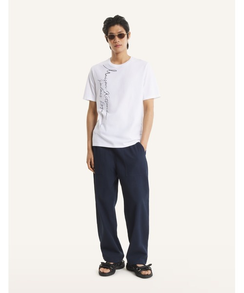 Maison Kitsune(メゾンキツネ)の「POETIC SCRIPT LIGHT REGULAR TEE-SHIRT(Tシャツ/カットソー・メンズ・ホワイト・XS/L/M/S)」の3枚目の写真