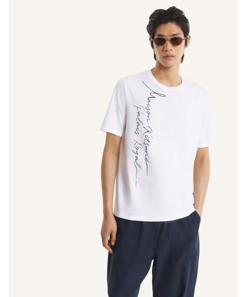 Maison Kitsune(メゾンキツネ)の「POETIC SCRIPT LIGHT REGULAR TEE-SHIRT(Tシャツ/カットソー・メンズ・ホワイト・XS/L/M/S)」の4枚目の写真