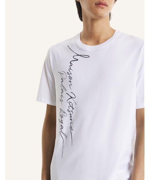Maison Kitsune(メゾンキツネ)の「POETIC SCRIPT LIGHT REGULAR TEE-SHIRT(Tシャツ/カットソー・メンズ・ホワイト・XS/L/M/S/XL)」の6枚目の写真