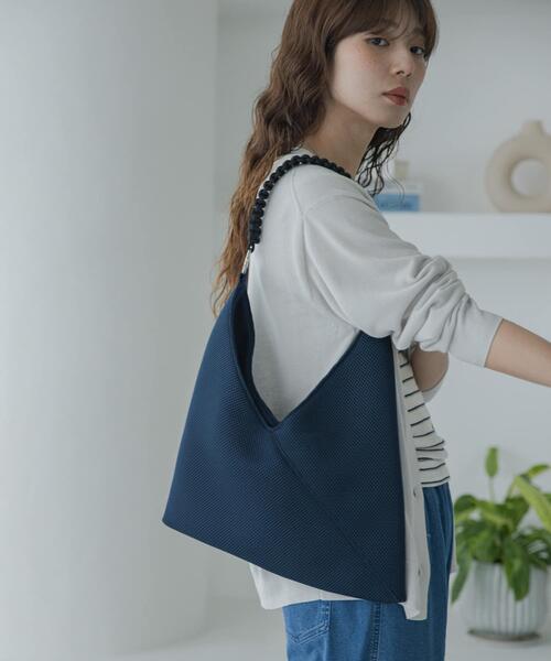URBAN RESEARCH Sonny Label（アーバンリサーチサニーレーベル）の「メッシュトライアングルバッグ（トートバッグ・レディース・ブラック/グレー/ネイビー・ONE）」の14枚目の写真