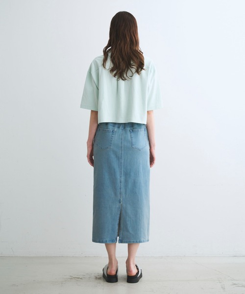 three dots(スリードッツ)の「ダブルニット スーピマ クロップドシャツ(シャツ/ブラウス・レディース・ベージュ系その他/ブラック・SMALL)」の9枚目の写真