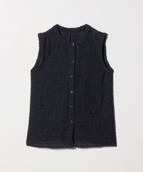 A DAY IN THE LIFE UNITED ARROWS(アデイインザライフユナイテッドアローズ)の「エンブロイダリー ノースリーブブラウス<A DAY IN THE LIFE>(シャツ/ブラウス・レディース・ネイビー/オフホワイト/ブラック・FREE)」の3枚目の写真