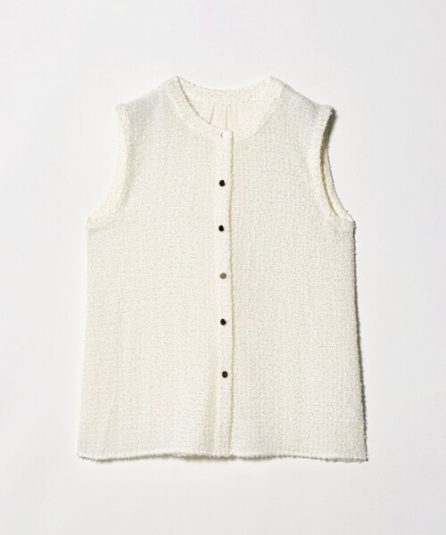 A DAY IN THE LIFE UNITED ARROWS(アデイインザライフユナイテッドアローズ)の「エンブロイダリー ノースリーブブラウス<A DAY IN THE LIFE>(シャツ/ブラウス・レディース・ネイビー/オフホワイト/ブラック・FREE)」の2枚目の写真