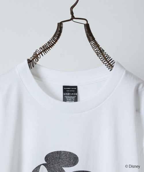 MICKEY MOUSE NN GLITTER PRINTED T-SHIRT | ナンバーナイン（NUMBER