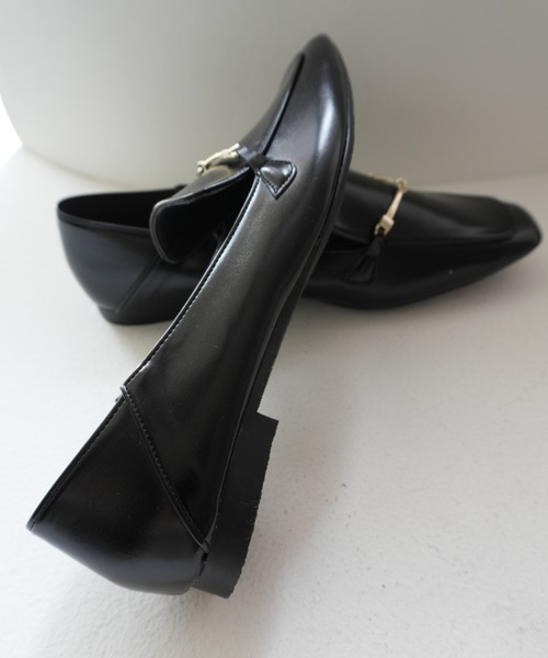 et.UNiVER(エトユニベール)の「Square Loafers(ローファー・レディース・ブラック・M/S/L)」の3枚目の写真