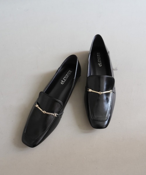 et.UNiVER(エトユニベール)の「Square Loafers(ローファー・レディース・ブラック・M/S/L)」の4枚目の写真