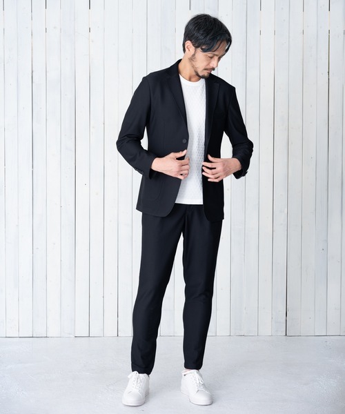 TETE HOMME(テットオム)の「5.5cm ヒールアップ スムースレザースニーカー / スタイルアップ スムースレザーシューズ(スニーカー・メンズ・ブラック/ホワイト・MEDIUM/LARGE/X-LARGE)」の4枚目の写真
