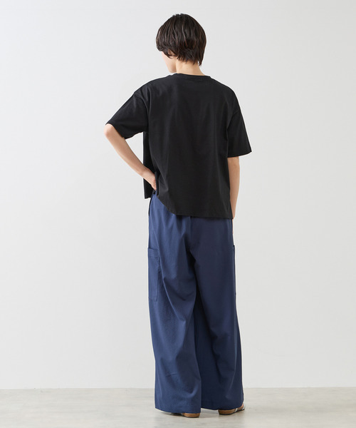 MELROSE claire(メルローズ クレール)の「【エステルサッカーイージーパンツ】(その他パンツ・レディース・ネイビー/ブラック/オフホワイト・2/3)」の21枚目の写真