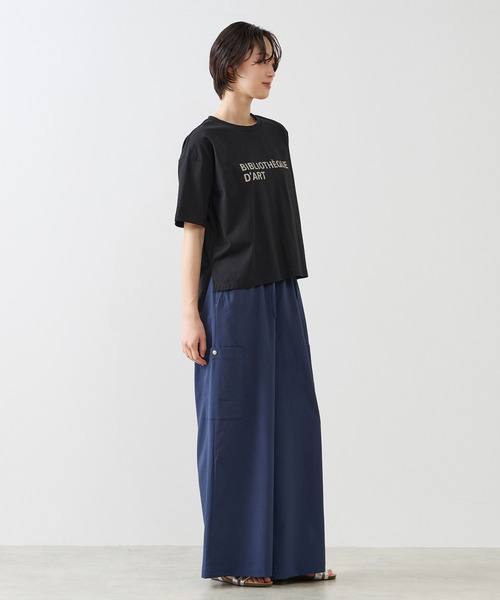 MELROSE claire(メルローズ クレール)の「【エステルサッカーイージーパンツ】(その他パンツ・レディース・ネイビー/ブラック/オフホワイト・2/3)」の19枚目の写真
