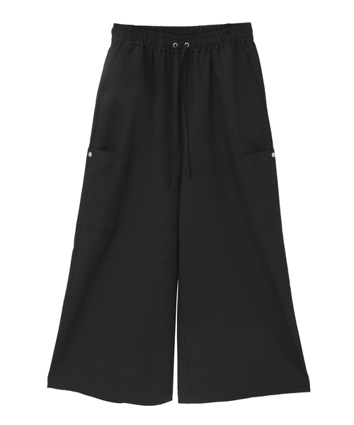 MELROSE claire(メルローズ クレール)の「【エステルサッカーイージーパンツ】(その他パンツ・レディース・ネイビー/ブラック/オフホワイト・2/3)」の4枚目の写真