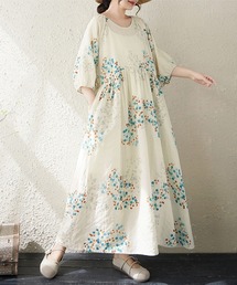 多色展開×ギャザーウエストワンピース