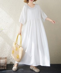 多色展開×ギャザーウエストワンピース