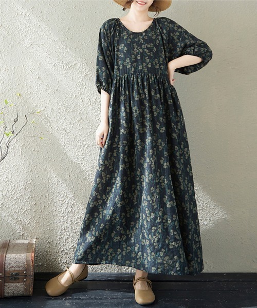 ONEP STAR(ワンピスター)の「多色展開×ギャザーウエストワンピース(ワンピース・レディース・J/D/E/F/G/H/I/A/B/C・FREE)」の9枚目の写真