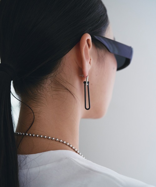 SOEMIN（ソミン）の「Combination chain pierced earrings／マットチェーンピアス（ピアス（両耳用）・レディース・ブラック・FREE）」の15枚目の写真