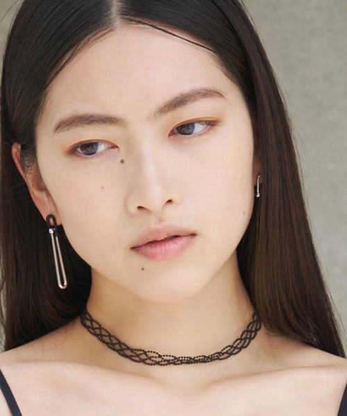 SOEMIN（ソミン）の「Combination chain pierced earrings／マットチェーンピアス（ピアス（両耳用）・レディース・ブラック・FREE）」の7枚目の写真