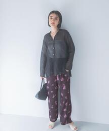 URBAN RESEARCH ROSSO WOMEN | ダークプリントイージーワイドパンツ(その他パンツ)