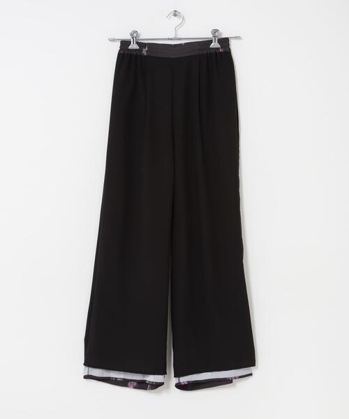 URBAN RESEARCH ROSSO WOMEN（アーバンリサーチ　ロッソ）の「ダークプリントイージーワイドパンツ（その他パンツ・レディース・ブラック/ブラウン・38/36）」の22枚目の写真