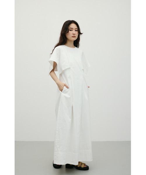 STYLEMIXER(スタイルミキサー)の「【美シルエットワンピ】パネルショルダータックワンピース(ワンピース・レディース・ホワイト/ミント/ネイビー・MEDIUM/SMALL)」の5枚目の写真
