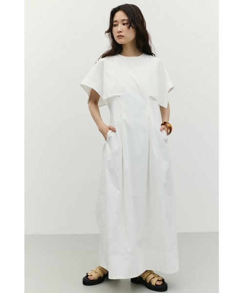 STYLEMIXER(スタイルミキサー)の「【美シルエットワンピ】パネルショルダータックワンピース(ワンピース・レディース・ホワイト/ミント/ネイビー・MEDIUM/SMALL)」の6枚目の写真