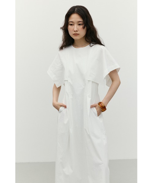 STYLEMIXER(スタイルミキサー)の「【美シルエットワンピ】パネルショルダータックワンピース(ワンピース・レディース・ホワイト/ミント/ネイビー・MEDIUM/SMALL)」の9枚目の写真