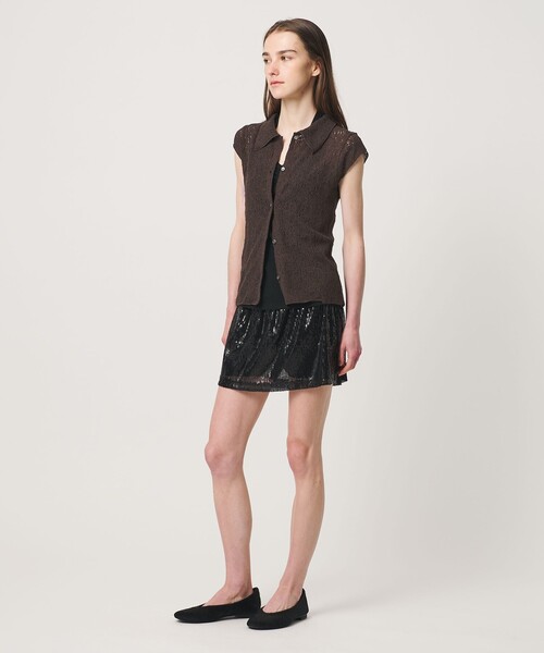 ATTISESSION（アティセッション）の「＜ATTISESSION＞E/C RSL レース フレンチスリーブ シャツ（シャツ/ブラウス・レディース・ナチュラル/ダークブラウン・FREE）」の10枚目の写真