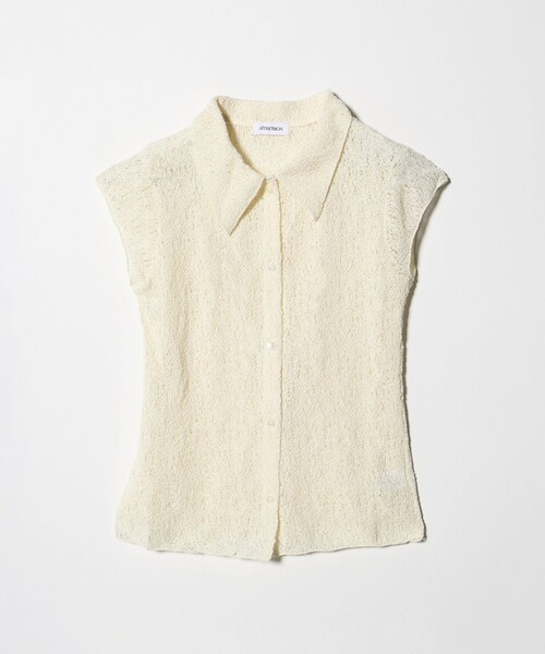 ATTISESSION（アティセッション）の「＜ATTISESSION＞E/C RSL レース フレンチスリーブ シャツ（シャツ/ブラウス・レディース・ナチュラル/ダークブラウン・FREE）」の17枚目の写真