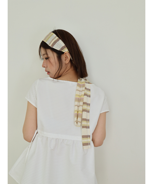MUWM(ムウム)の「スランバータイブラウス Slumber Tie Blouse (ホワイト)(シャツ/ブラウス・レディース・ホワイト・OS)」の4枚目の写真