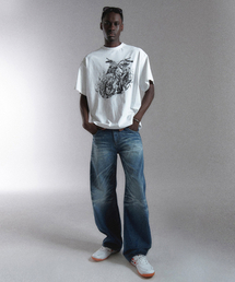 Hand Drawing Ghost Rider Printing T-Shirts (White)