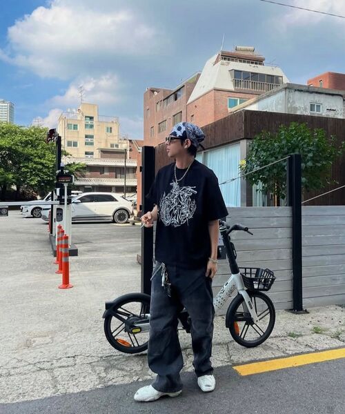 WORLDDILEMA（ワールドジレンマ）の「Hand Drawing Ghost Rider Printing T-Shirts (White)（Tシャツ/カットソー・レディース・その他・FREE）」の3枚目の写真