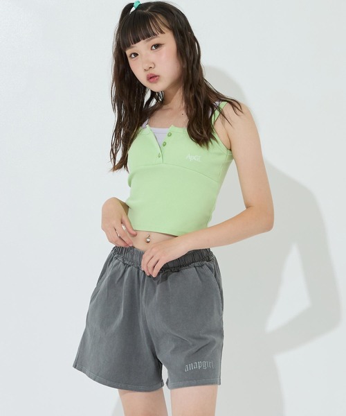 ANAP GｉRL（アナップガール）の「カットショートパンツ（その他パンツ・キッズ・カーキ/ピンク/ダークアッシュ・S/XS/M）」の8枚目の写真