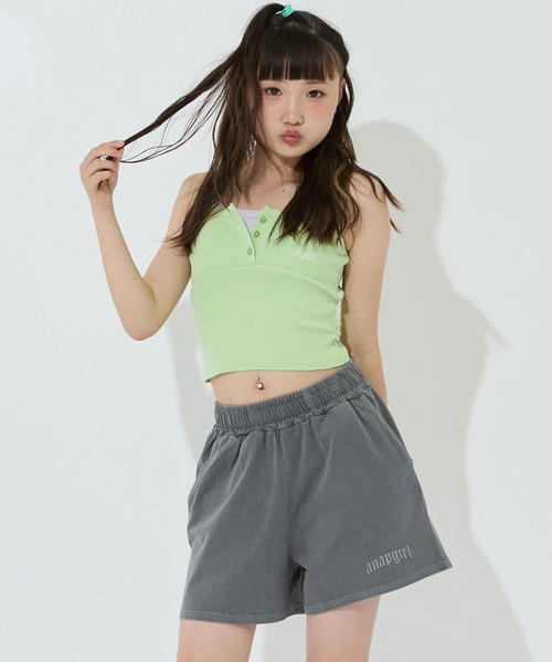 ANAP GｉRL（アナップガール）の「カットショートパンツ（その他パンツ・キッズ・カーキ/ピンク/ダークアッシュ・S/XS/M）」の9枚目の写真