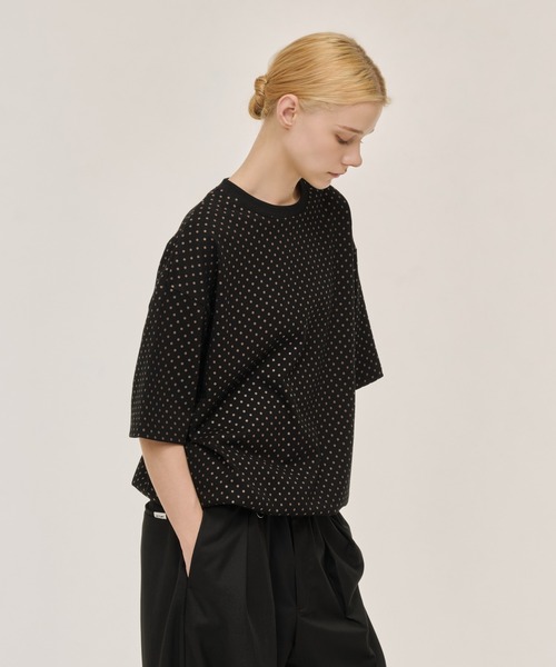 WETTEMPT(ウィテンプト)の「DOT PRINT S/S TEE / ドットプリントS/S T(Tシャツ/カットソー・メンズ・ネイビー/グレー/ブラック・SMALL/MEDIUM/LARGE)」の6枚目の写真