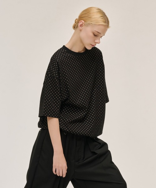 WETTEMPT(ウィテンプト)の「DOT PRINT S/S TEE / ドットプリントS/S T(Tシャツ/カットソー・メンズ・ネイビー/グレー/ブラック・SMALL/MEDIUM/LARGE)」の16枚目の写真