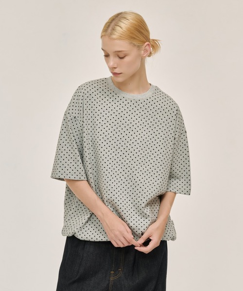 WETTEMPT(ウィテンプト)の「DOT PRINT S/S TEE / ドットプリントS/S T(Tシャツ/カットソー・メンズ・ネイビー/グレー/ブラック・SMALL/MEDIUM/LARGE)」の18枚目の写真