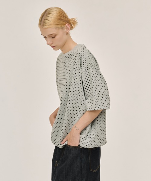 WETTEMPT(ウィテンプト)の「DOT PRINT S/S TEE / ドットプリントS/S T(Tシャツ/カットソー・メンズ・ネイビー/グレー/ブラック・SMALL/MEDIUM/LARGE)」の19枚目の写真