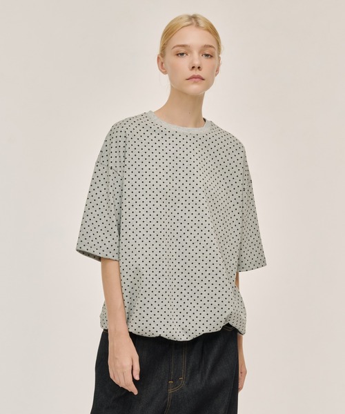 WETTEMPT(ウィテンプト)の「DOT PRINT S/S TEE / ドットプリントS/S T(Tシャツ/カットソー・メンズ・ネイビー/グレー/ブラック・SMALL/MEDIUM/LARGE)」の20枚目の写真