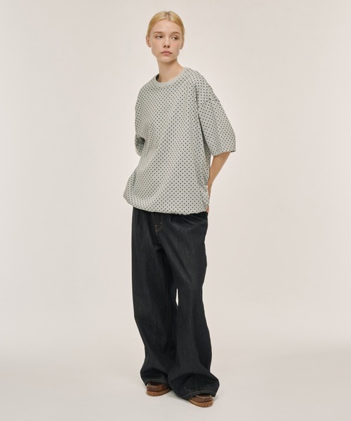 WETTEMPT(ウィテンプト)の「DOT PRINT S/S TEE / ドットプリントS/S T(Tシャツ/カットソー・メンズ・ネイビー/グレー/ブラック・SMALL/MEDIUM/LARGE)」の21枚目の写真