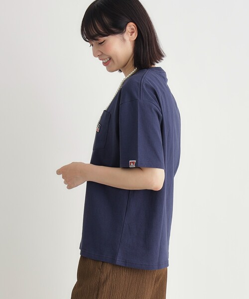 BEN DAVIS(ベンデイビス)の「ポケットTシャツ(Tシャツ/カットソー・レディース・ピンク系/ネイビー/ブラック/ホワイト・03)」の6枚目の写真