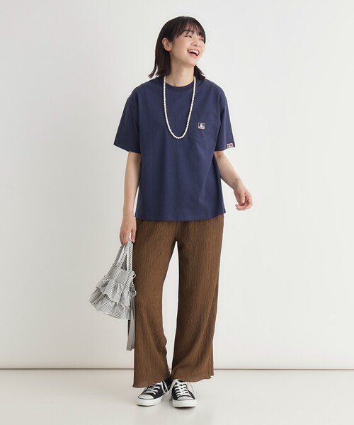 BEN DAVIS(ベンデイビス)の「ポケットTシャツ(Tシャツ/カットソー・レディース・ピンク系/ネイビー/ブラック/ホワイト・03)」の8枚目の写真