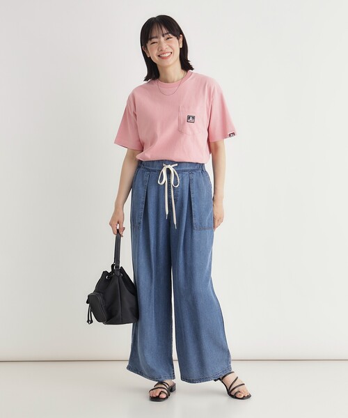 BEN DAVIS(ベンデイビス)の「ポケットTシャツ(Tシャツ/カットソー・レディース・ピンク系/ネイビー/ブラック/ホワイト・03)」の13枚目の写真