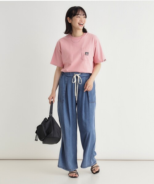 BEN DAVIS(ベンデイビス)の「ポケットTシャツ(Tシャツ/カットソー・レディース・ピンク系/ネイビー/ブラック/ホワイト・03)」の14枚目の写真