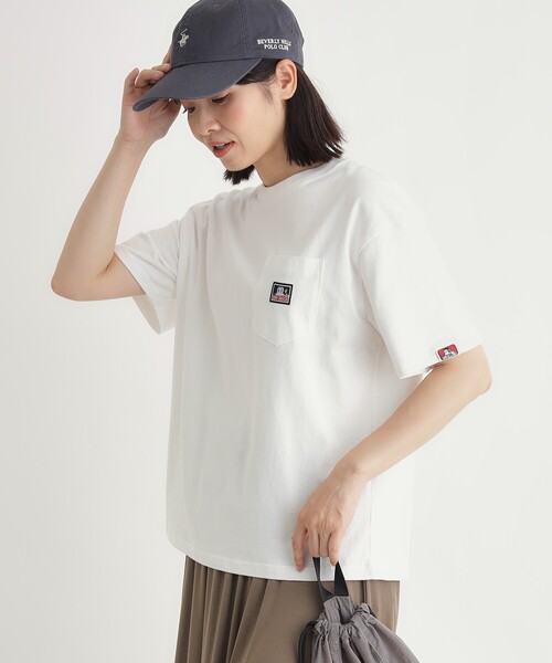 BEN DAVIS(ベンデイビス)の「ポケットTシャツ(Tシャツ/カットソー・レディース・ピンク系/ネイビー/ブラック/ホワイト・03)」の15枚目の写真